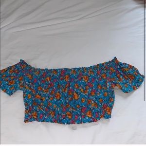 Top Shop crop top off the shoulder